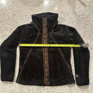 KUHL Flight Jacket Stowaway Hood Italian Fleece Zip Up Jacket Women's Large